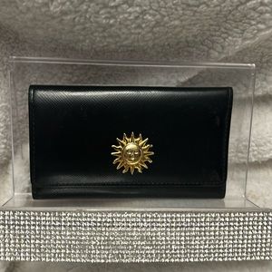 Versace Medusa Sun Black trifold key card case